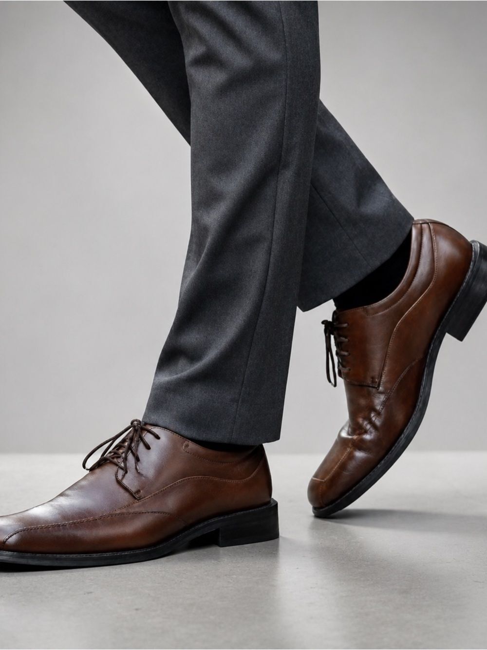 Florsheim Men's Brown Leather Oxford Lace-Up Dress Shoes
